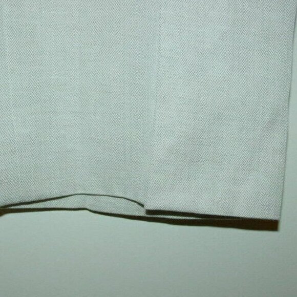 NWT CHLOE Beige Cotton Linen Slim Cropped Pants 42/10 - Picture 3 of 5